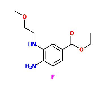 (image for) MC021862 4-Amino-3-fluoro-5-(2-methoxy-ethylamino)-benzoic acid